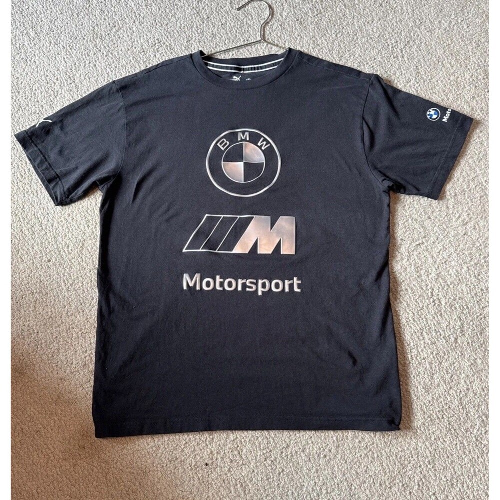BMW M Motorsport Black Cotton T-Shirt Men’s Medium